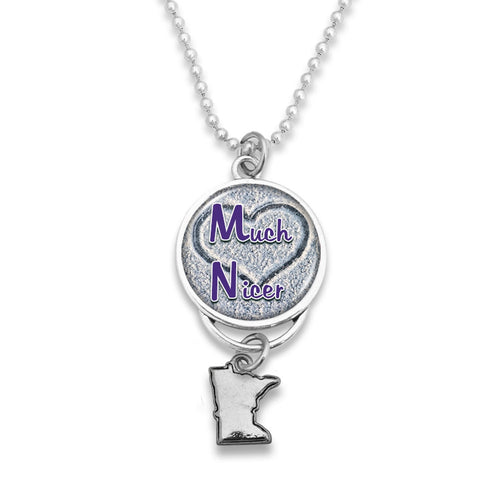 Minnesota State Pride ''Much Nicer Rearview Mirror Charm'' Necklace