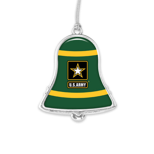 US Army Bell with Stripes Courageous Christmas Ornament