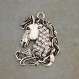 Crystal Horse Head Western Charm for Bracelets & Necklaces