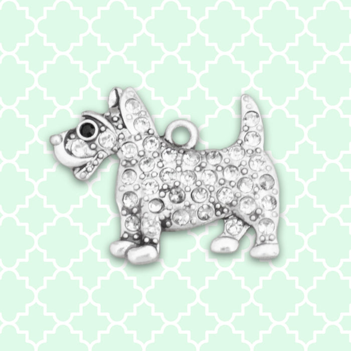 Pet Lover- Crystal Terrier Charm