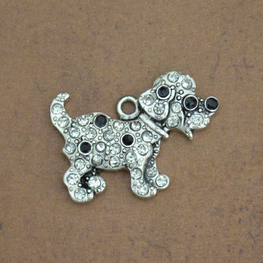Pet Lover- Crystal Spotted Puppy Charm