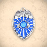 Occupations- Crystal Police Badge Charm