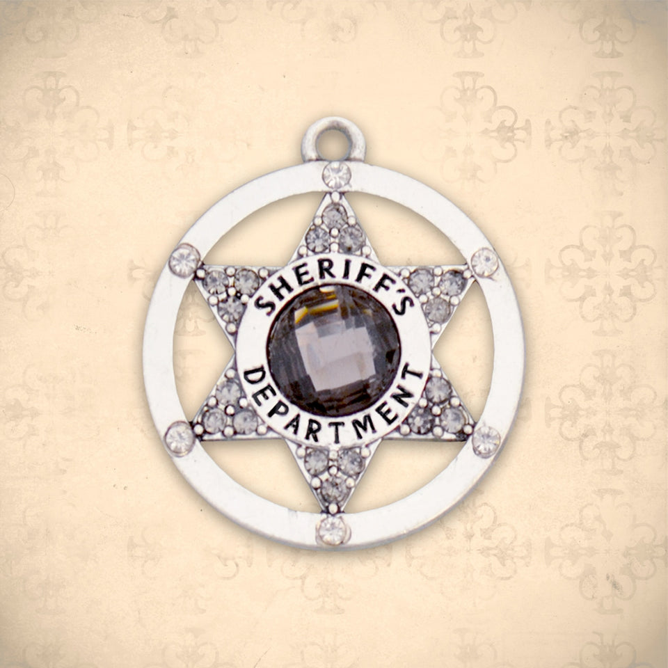 Occupations- Crystal Sheriff Badge Charm