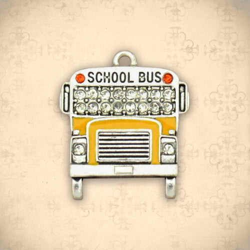 Occupations- Crystal School Bus Charm