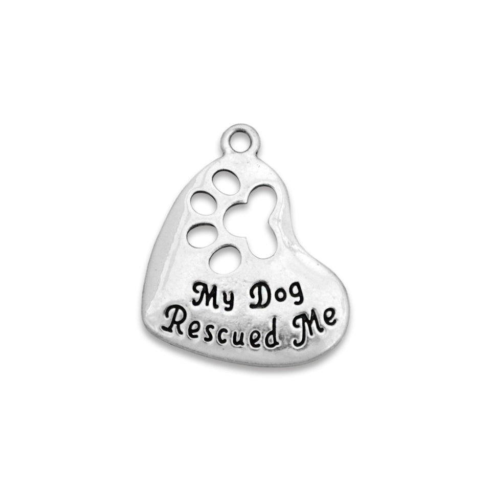 Pet Lover- My Dog Rescued Me Paw Charm