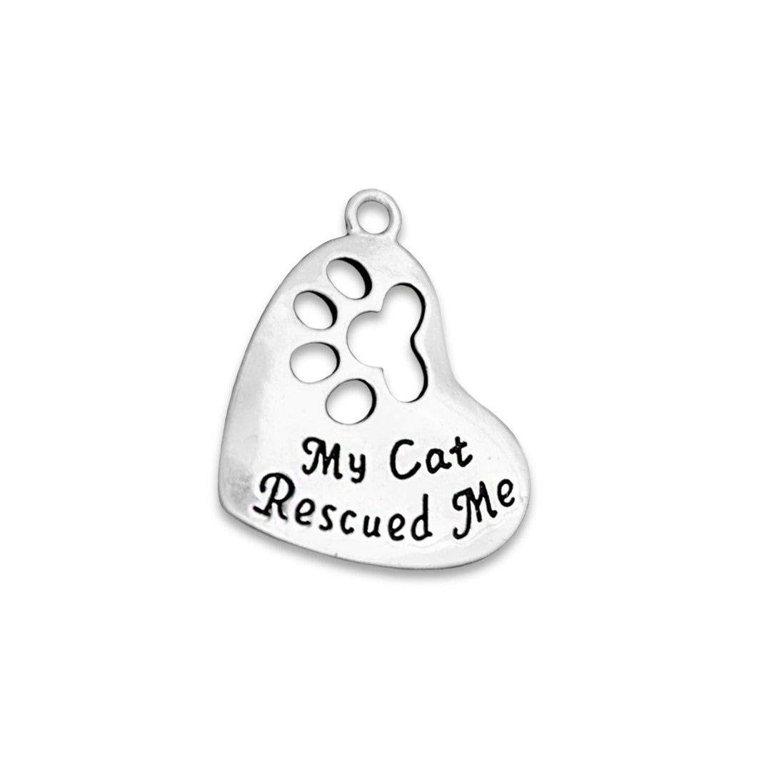 Pet Lover- My Cat Rescued Me Paw Charm