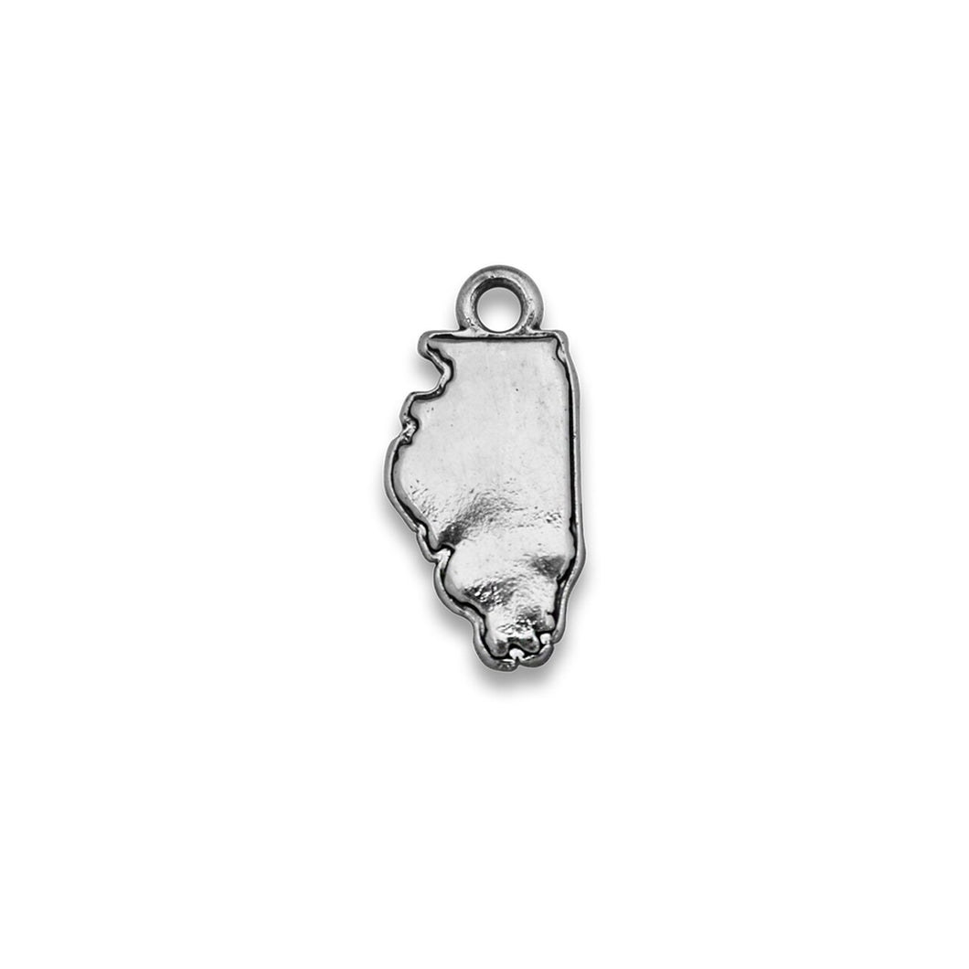 Accent States Illinois Map Charm