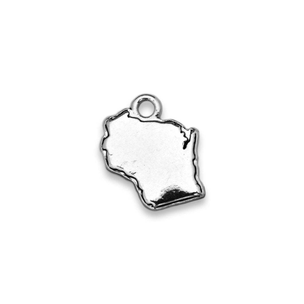 Accent States Wisconsin Map Charm
