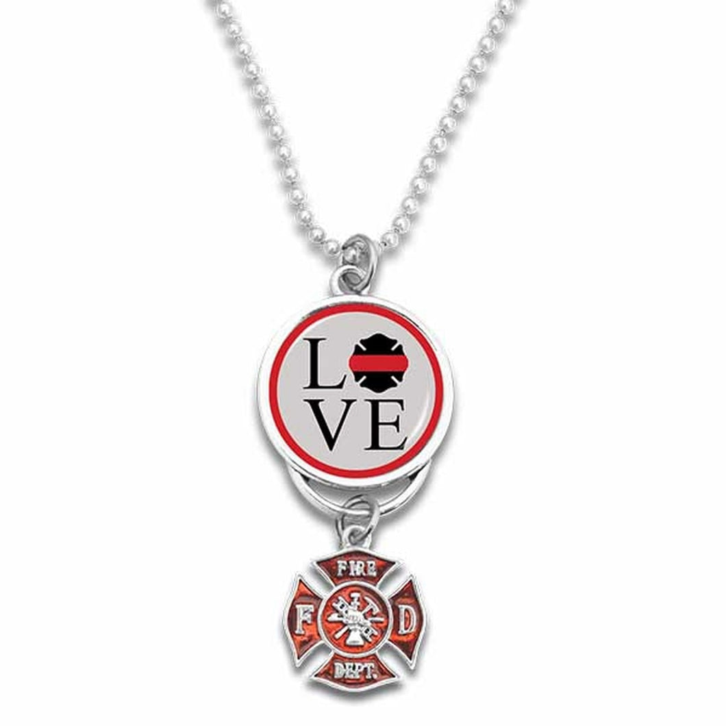 Firefighter Love Rearview Mirror Charm