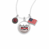 Firefighter Triple Charm Necklace for Mom