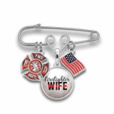 Firefighter Wife Brooch Pin