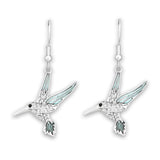 Hummingbird Crystal Charm Earrings