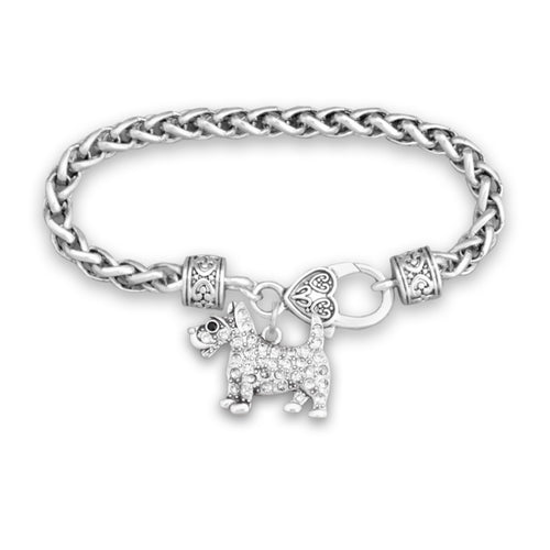 Pet Lover- Crystal Terrier Bracelet