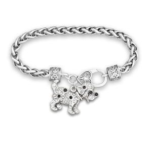 Pet Lover- Crystal Spotted Puppy Bracelet
