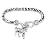 Crystal Running Horse Western Bracelet Jewelry