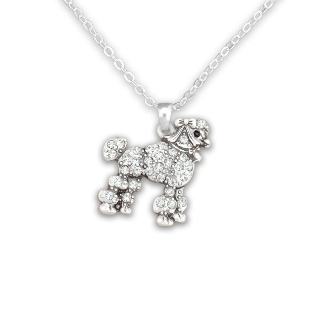 Pet Lover- Crystal Crystal Poodle Necklace
