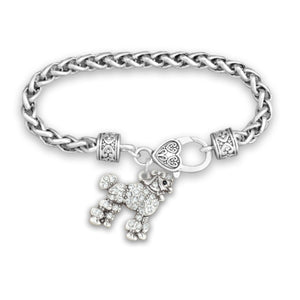 Pet Lover- Crystal Poodle Bracelet