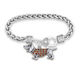 Pet Lover- Crystal Dachshund Bracelet