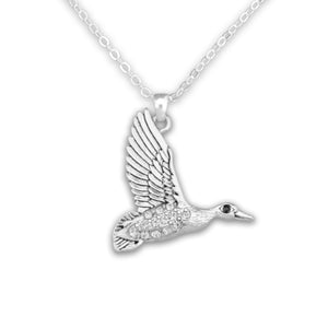Duck Crystal Charm Necklace