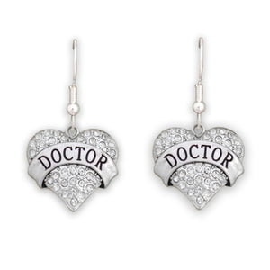 Crystal Doctor Heart Earrings