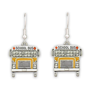 Crystal School Bus Earrings