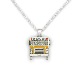 Crystal School Bus Necklace