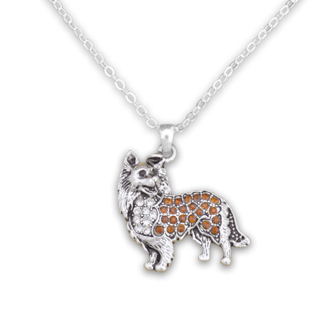 Pet Lover- Crystal Collie Necklace