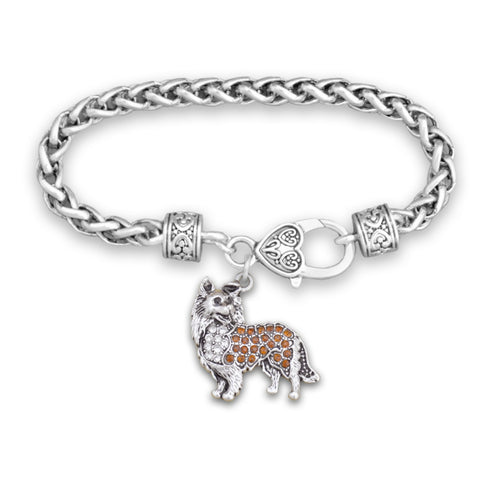 Pet Lover- Crystal Collie Bracelet
