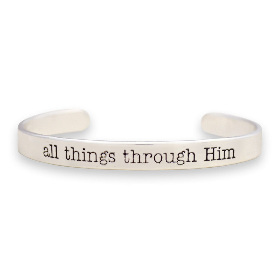 All Things Through Him Off the Cuff Collection Bangle Bracelet