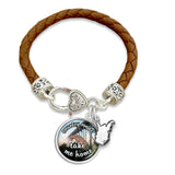 West Virginia State Pride ''Leather Country Roads'' Bracelet
