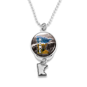 Minnesota State Pride ''Home Rearview Mirror Charm'' Necklace