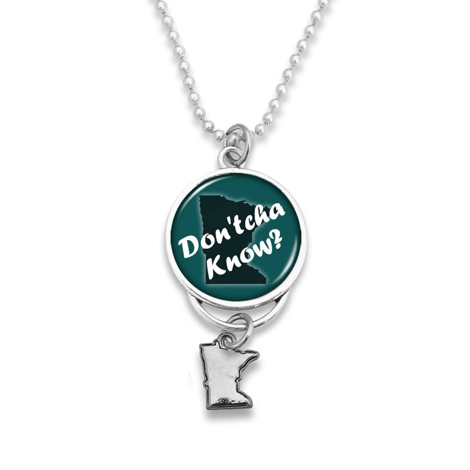 Minnesota State Pride ''Don'tcha Know? Rearview Mirror Charm'' Necklace