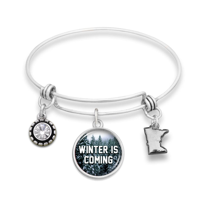 Minnesota State Pride ''Winter Is Coming Wire Bangle'' Bracelet