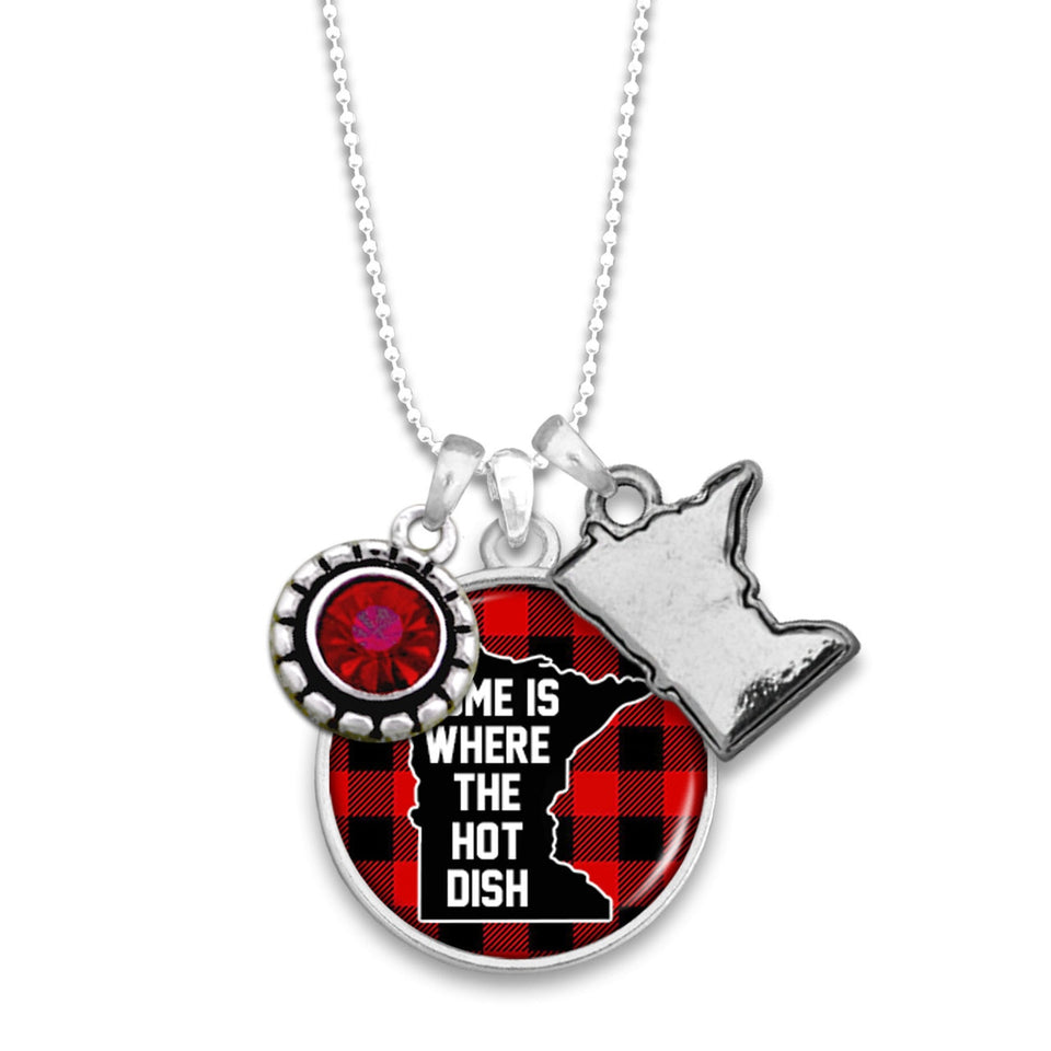 Minnesota State Pride ''Home Is Where The Hotdish'' Necklace
