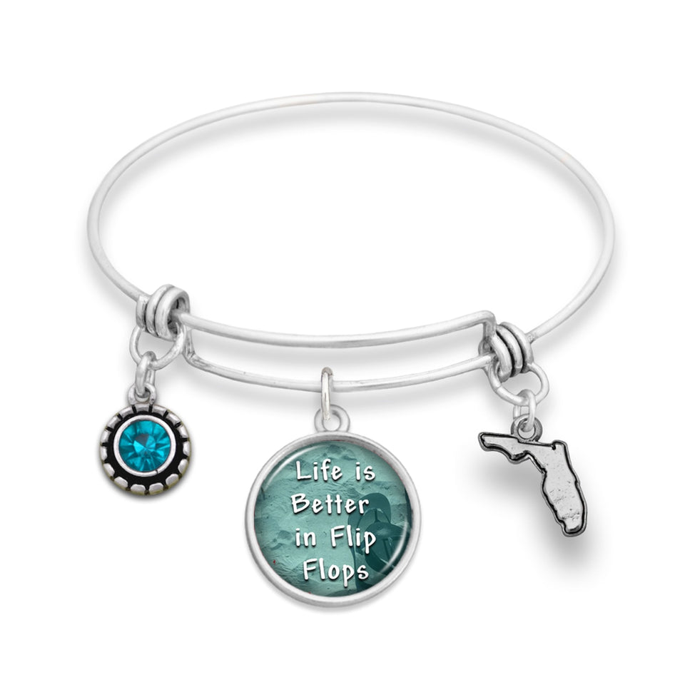Florida State Pride ''Wire Bangle And The Livin' Is Easy'' Bracelet