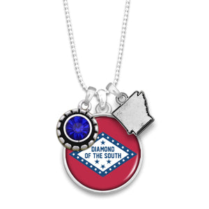 Arkansas State Pride ''Diamond Of The South'' Necklace