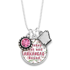 Arkansas State Pride ''Whiskey Bent and Bound'' Necklace