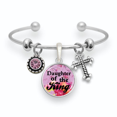 Daughter Of The King Cuff Bangle Bracelet