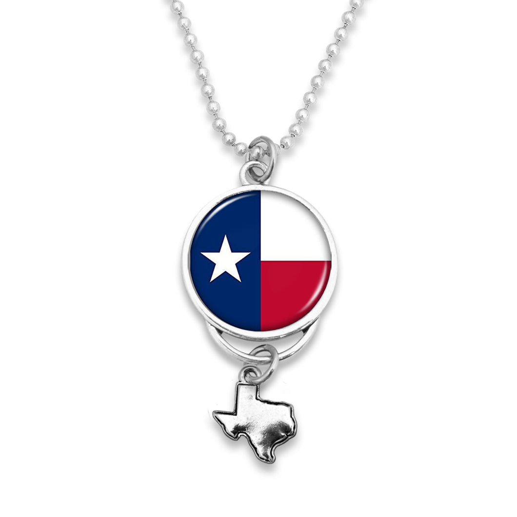 Texas State Pride ''Car Charm- Flag Rearview Mirror Charm'' Necklace