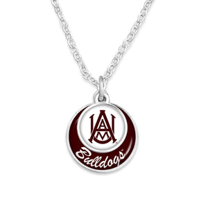 Alabama A&M Bulldogs Stacked Disk Necklace