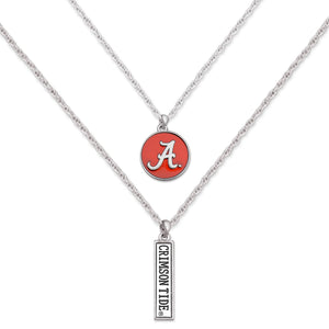 Alabama Crimson Tide Double Down Necklace