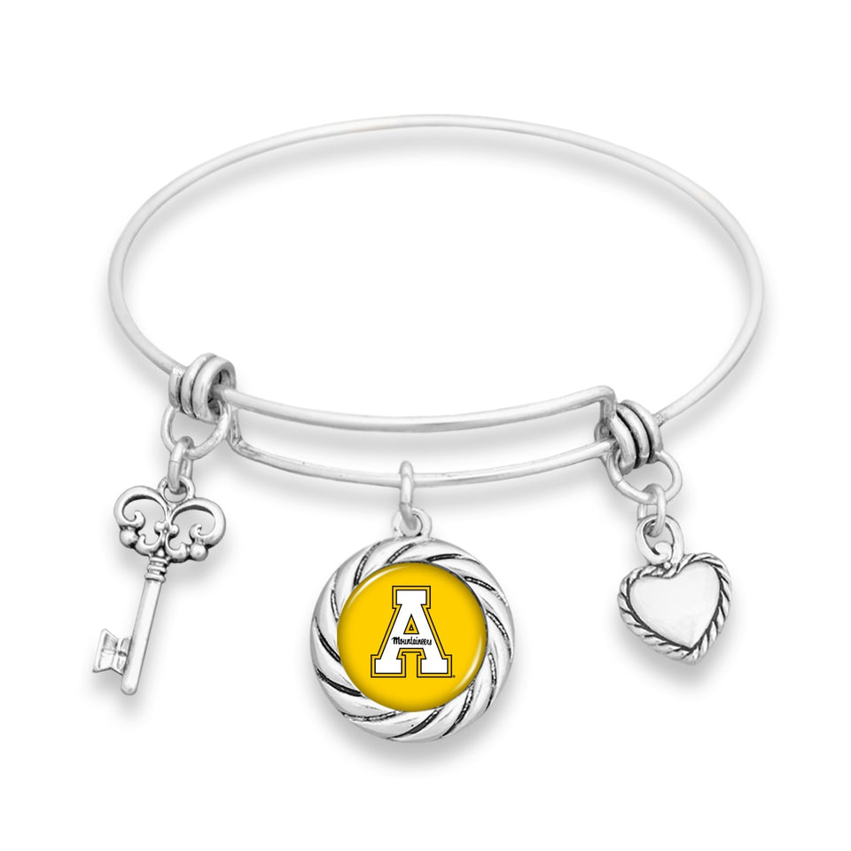 Appalachian State Mountaineers Twisted Rope Bracelet