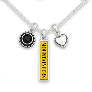Appalachian State Mountaineers Triple Charm Necklace