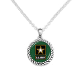 U.S. Army Rope Edge Charm Necklace