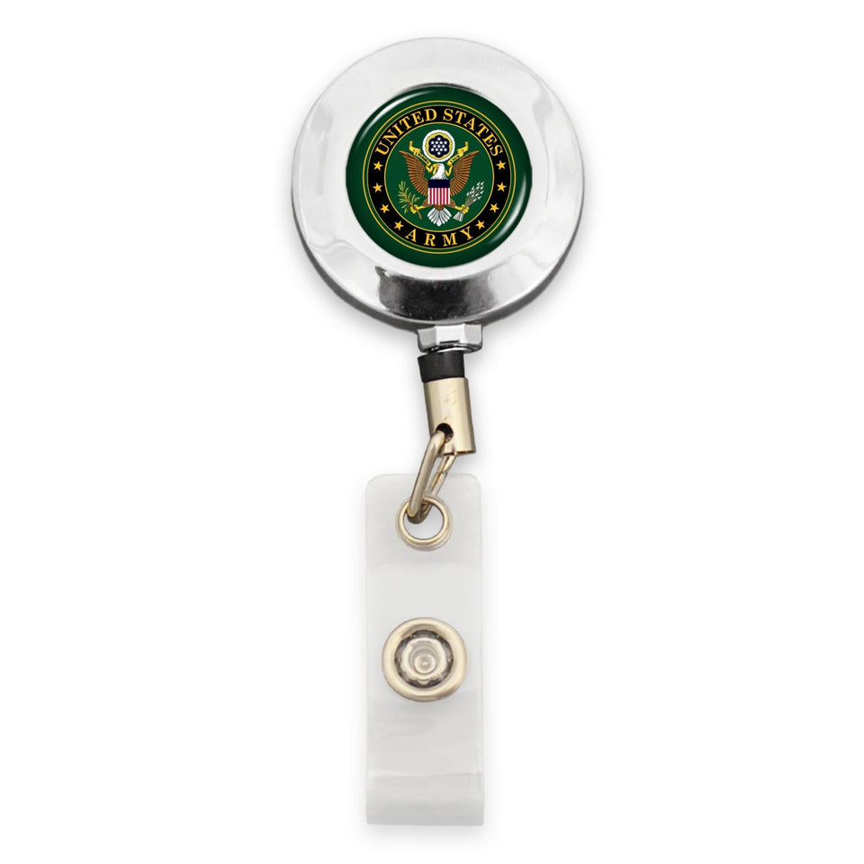 U.S. Army Round Seal Belt Clip Badge Holder