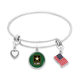 U.S. Army Flag Accent Charm Bracelet