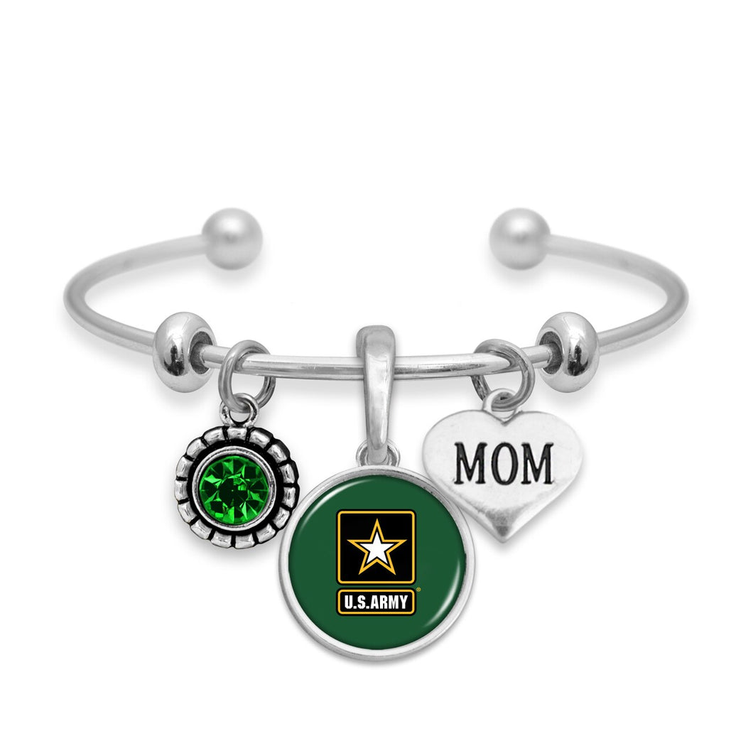 U.S. Army Mom Accent Charm Bracelet
