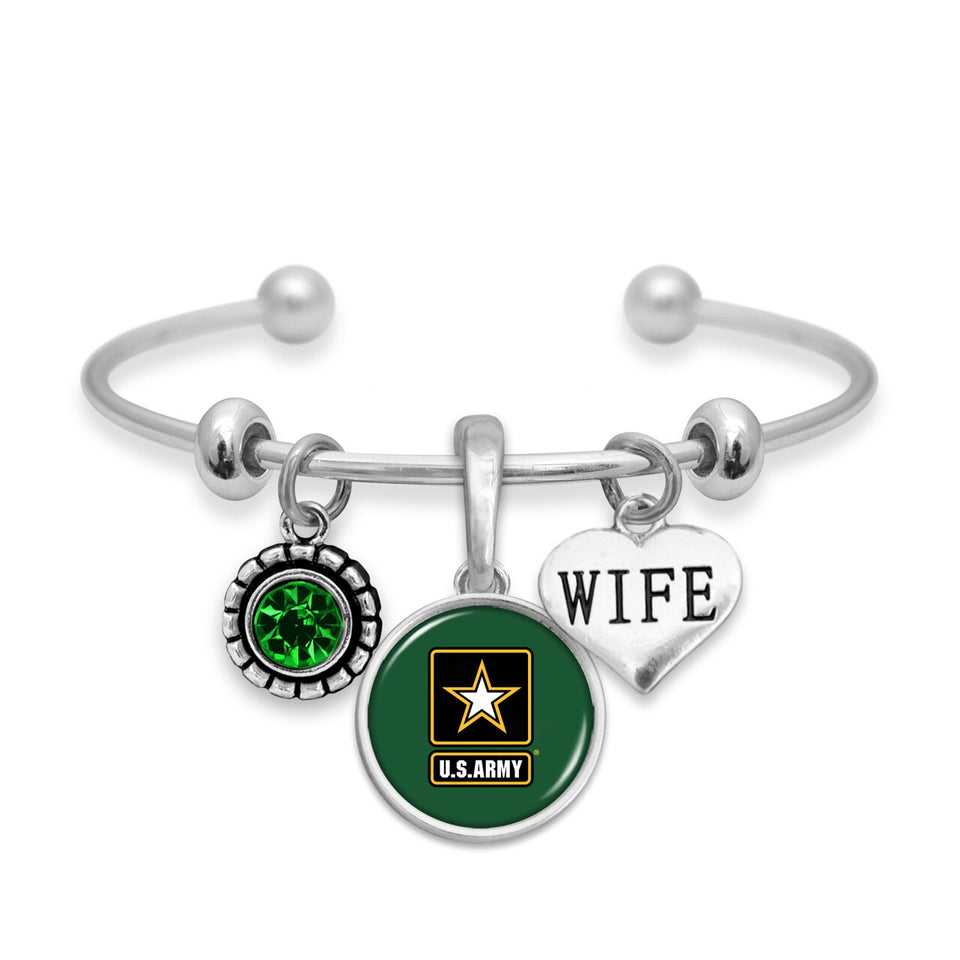 U.S. Army Wife Accent Charm Bracelet