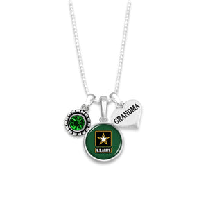 U.S. Army Triple Charm Necklace for Grandma
