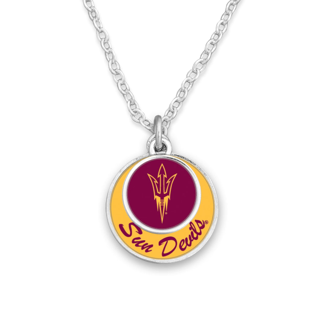 Arizona State Sun Devils Stacked Disk Necklace